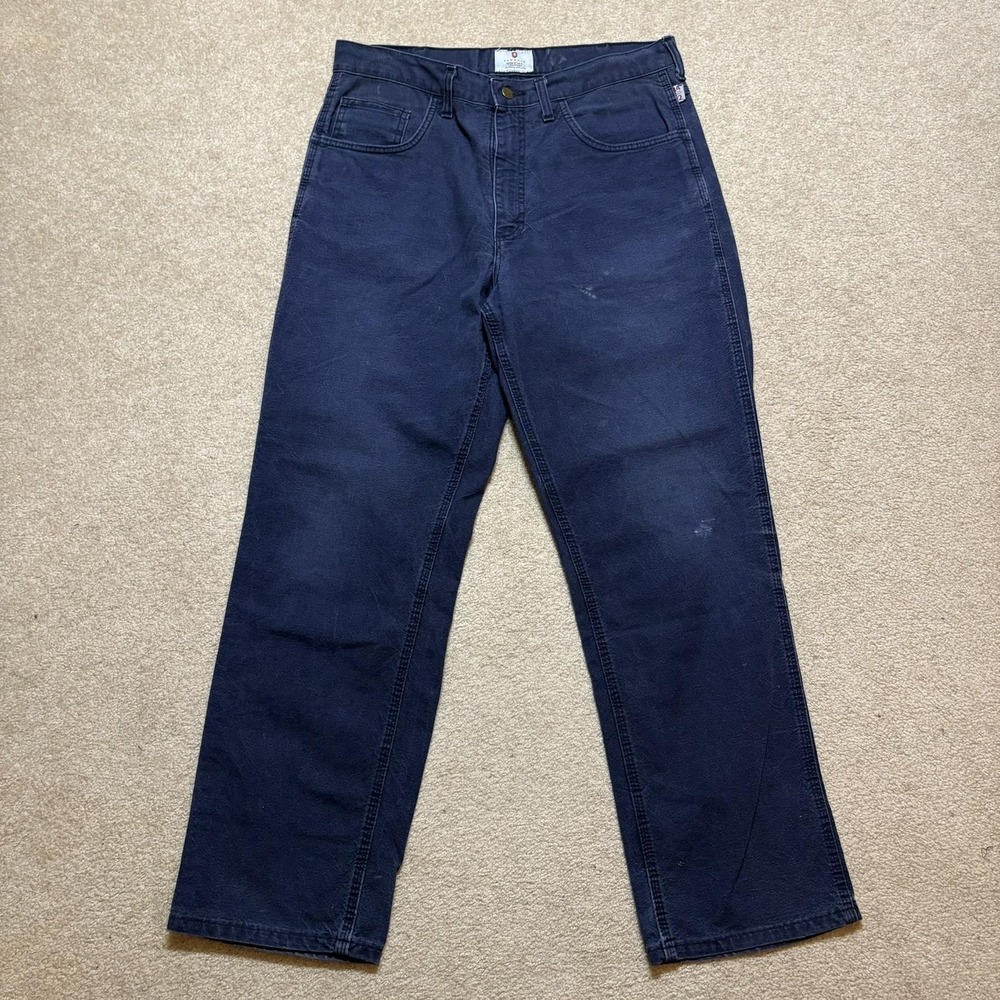Tyndale FR Jeans Mens 34x31 Blue Straight Denim Flame‎ Resistant Made USA Work